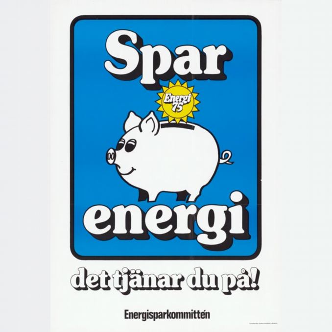 Affisch från energisparkampanjen 1975
