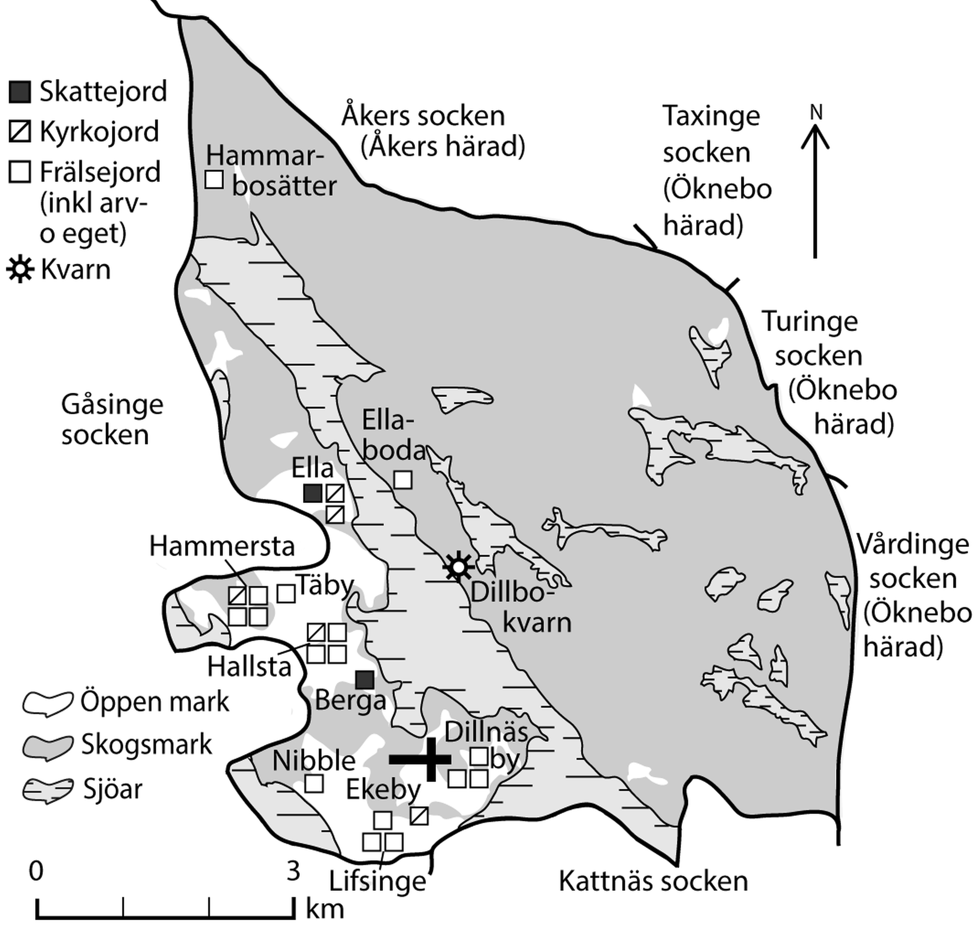 Karta Dillnäs härad