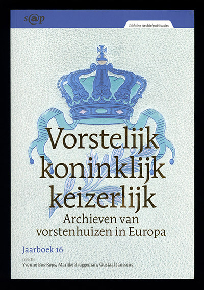 Framsida av boken om europeiska kungahus gjord av nederländska nationalarkivet
